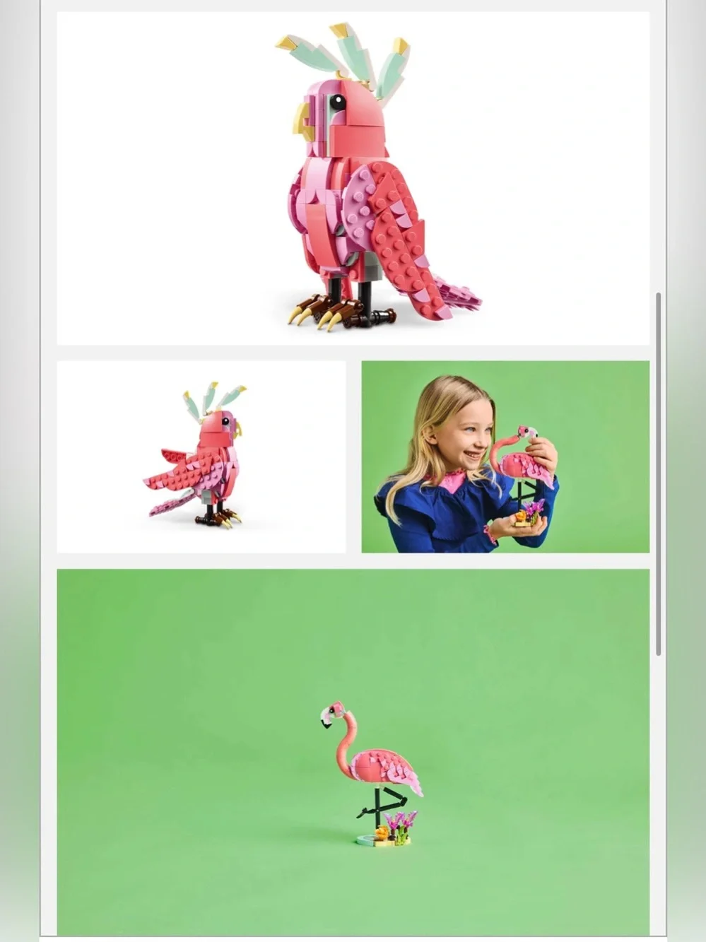 Lego Pink Flamingo 3 in 1 Creator Building Set
